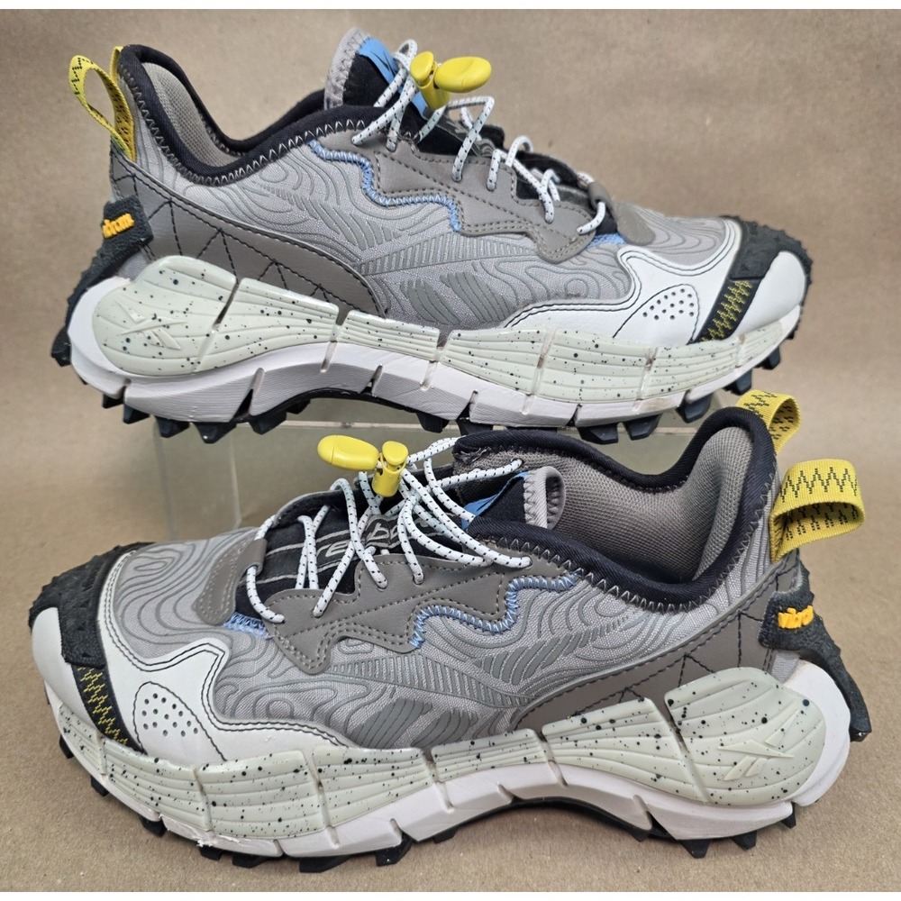 Reebok (Sz 6) Zig Kinetica II Edge GX0117 Boulder Gray men's Trail Shoes